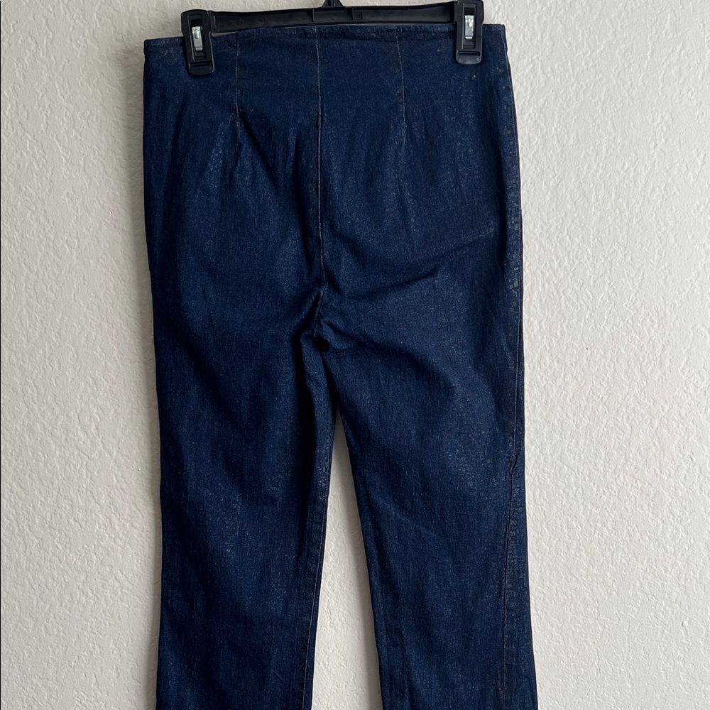 ABS by Allen Jeans Clean Front Dark Wash with Black Shiny Speckles in Size 12 - Picture 7 of 15